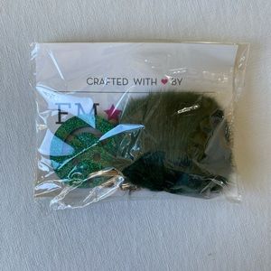 Em John Green Smiley Face & Pompom Keychain NWT